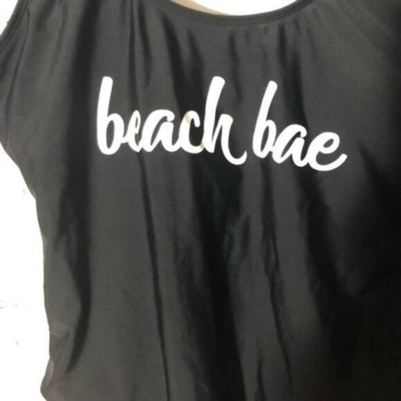 No Boundaries Womens Black One Piece Beach Bae Swimsuit Size L - Picture 5 of 12